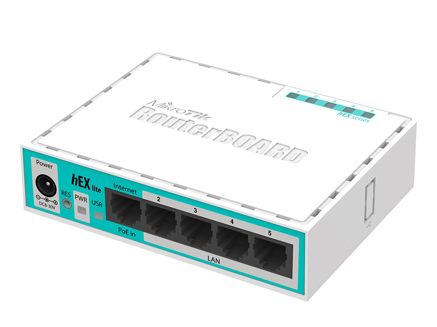 MikroTik hEX Lite 5 Port Ethernet Desktop Router | MikroTik | Buy in South Africa — Mozee Solutions