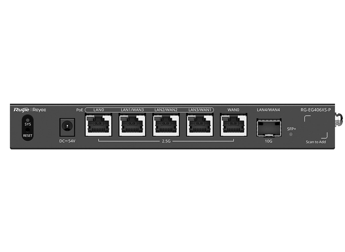 Reyee 5 Port 2.5G Multi-WAN 4 PoE 110W 400 User Cloud Router | Reyee | Buy in South Africa — Mozee Solutions