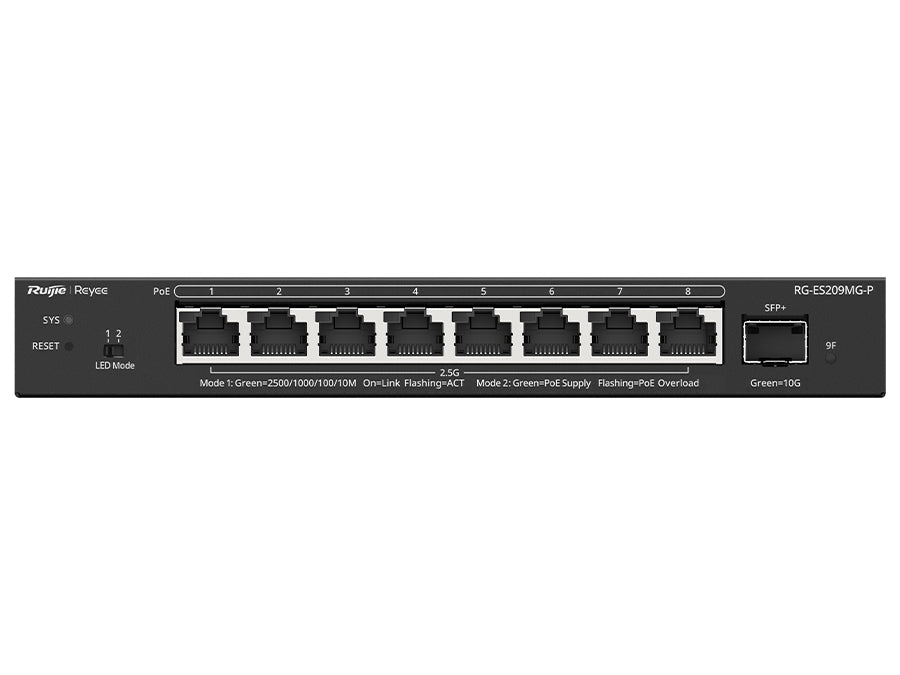Reyee 8 Port 2.5Gbps PoE 130W 1SFP+ Smart Managed Switch | Reyee | Buy in South Africa — Mozee Solutions