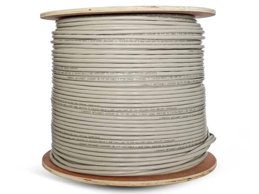 Linkbasic 305m Drum Cat5e Solid Shielded Grey FTP Cable | Linkbasic | Buy in South Africa — Mozee Solutions