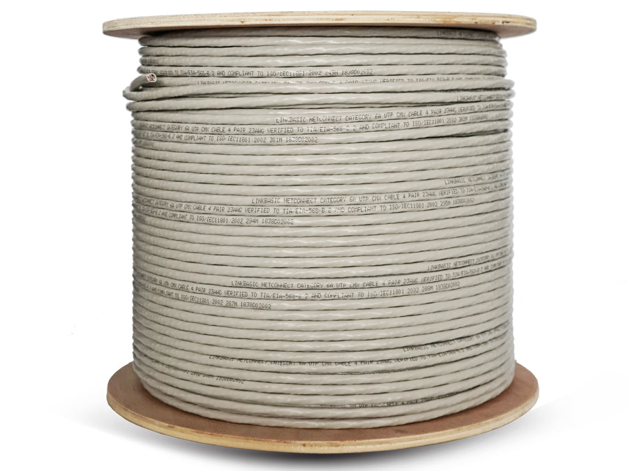 Linkbasic 305m Drum Cat6a Solid Grey UTP Cable | Linkbasic | Buy in South Africa — Mozee Solutions