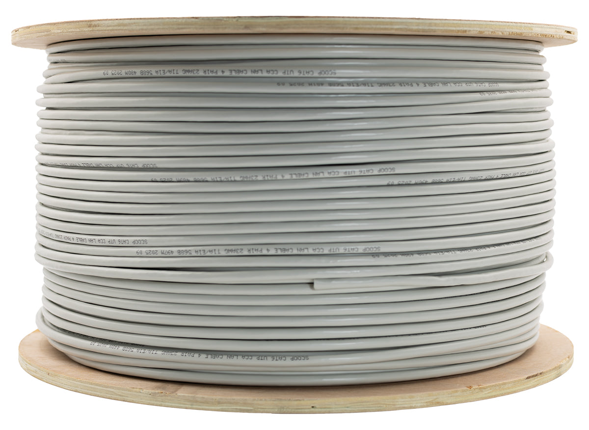 Scoop 500m Drum Cat6 CCA Grey UTP Cable | Scoop | Buy in South Africa — Mozee Solutions