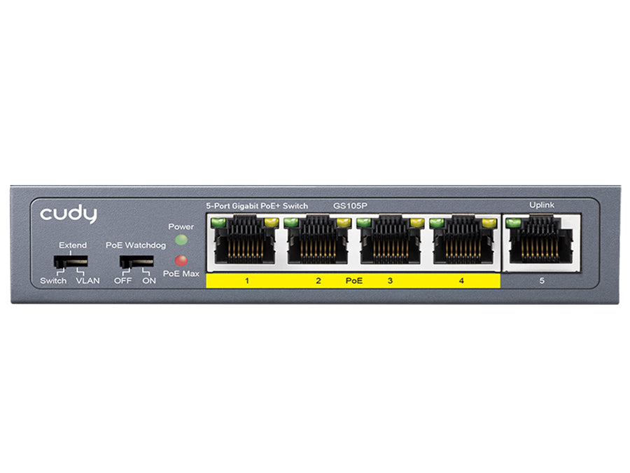 Cudy 5 Port Gigabit 4 PoE 31W Switch | GS105P