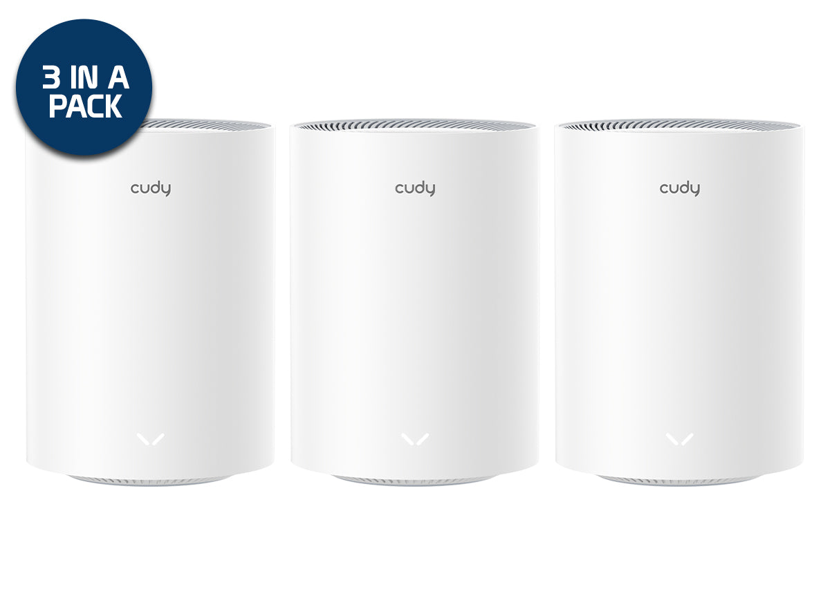 Cudy Dual Band WiFi 7 3600Mbps Gigabit Mesh Router | M3600 (3-Pack)
