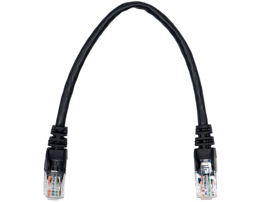 Linkbasic 22cm UTP Cat5e Flylead Black | Linkbasic | Buy in South Africa — Mozee Solutions