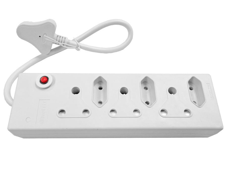 Multi Plug 3x16A 3x5A 0.5m Cord White
