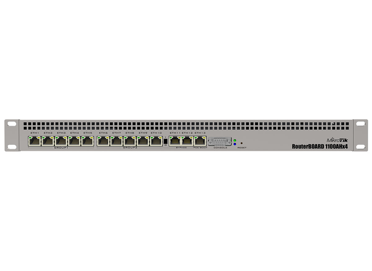 MikroTik 13 Port Gigabit 4 Core L6 Rack-Mount Router | RB1100x4