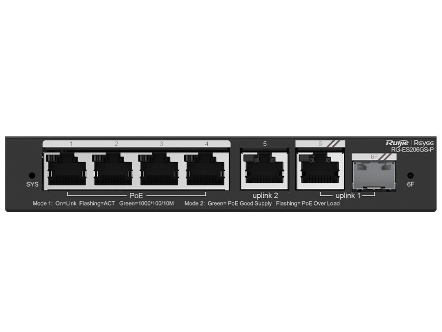 Reyee 6 Port Gigabit with 4 PoE 54W 1SFP Combo Port Smart Managed Switch | Reyee | Buy in South Africa — Mozee Solutions