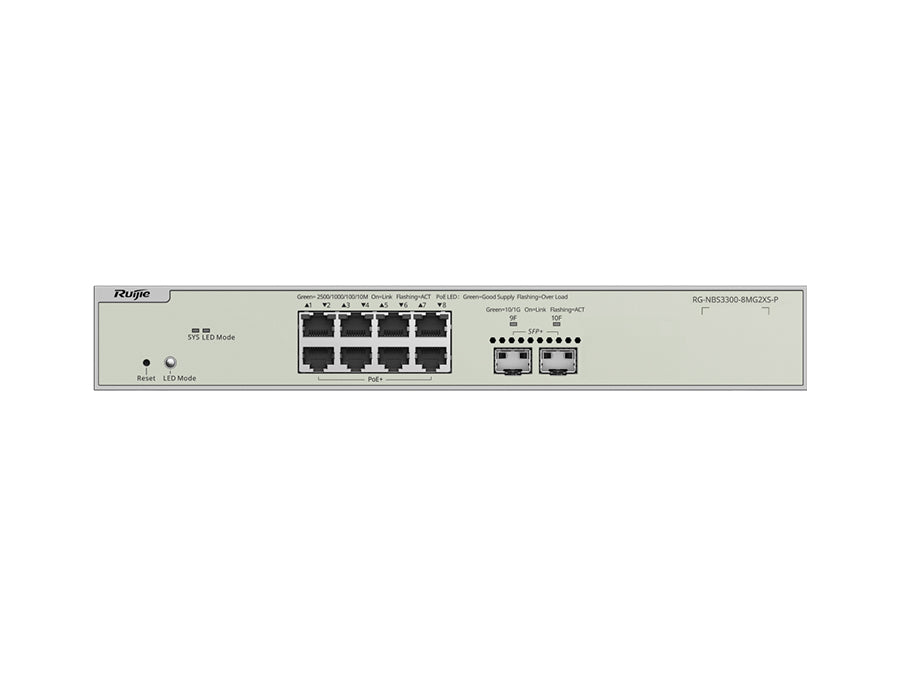 Reyee 8 Port 2.5Gbps PoE 240W 2SFP+ Layer 2+ Smart Managed Switch | Reyee | Buy in South Africa — Mozee Solutions