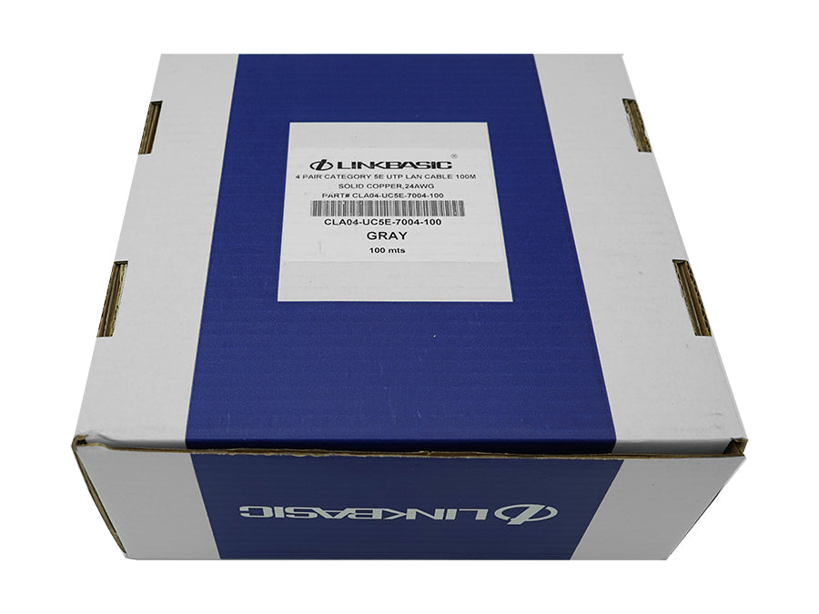 Linkbasic 100m Box Cat5e Solid Grey UTP Cable | Linkbasic | Buy in South Africa — Mozee Solutions