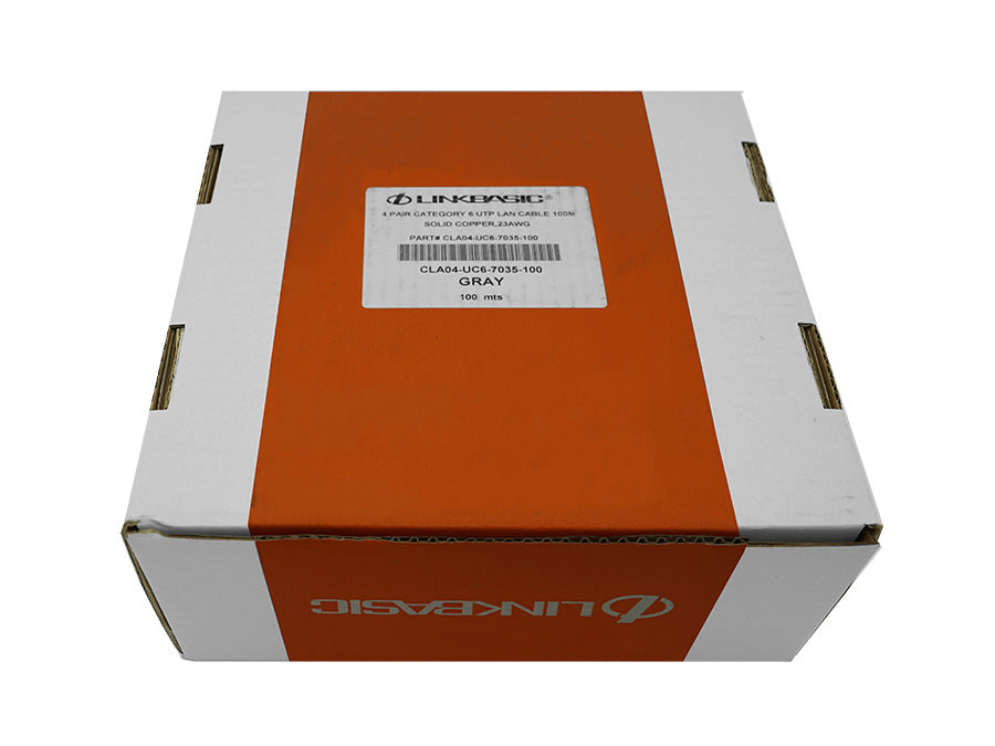 Linkbasic 100m Box Cat6 Solid Grey UTP Cable | Linkbasic | Buy in South Africa — Mozee Solutions